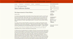 Desktop Screenshot of conferences.univ-lyon2.fr