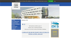 Desktop Screenshot of dis.univ-lyon2.fr